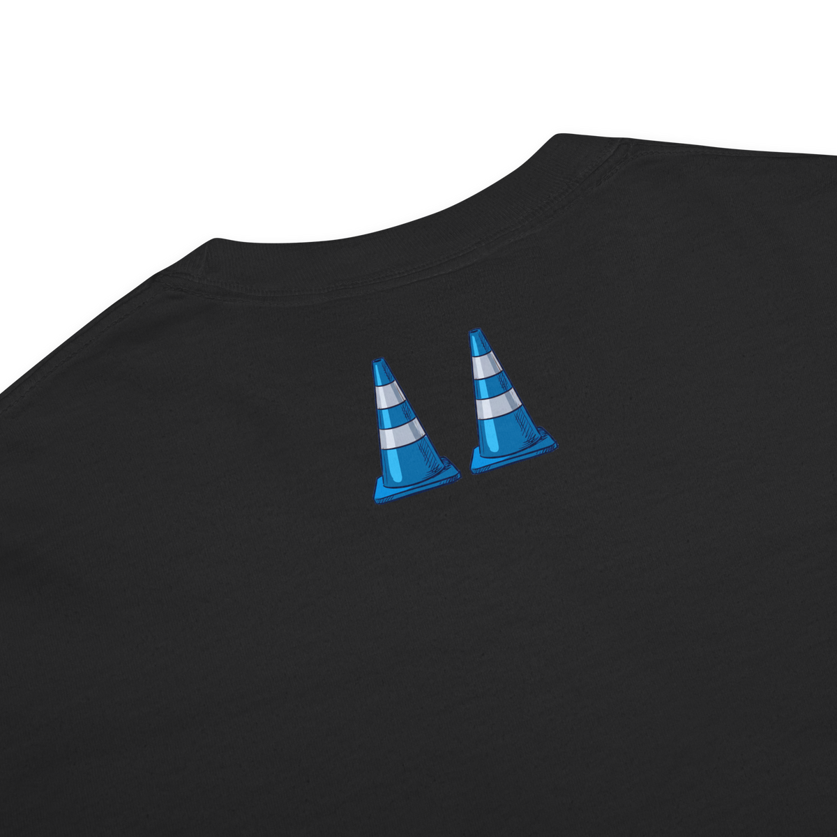 T-Shirt with Concrete Mixer Truck #2 - Heavyweight - Original Construction Truck Art, Garment-Dyed Tee