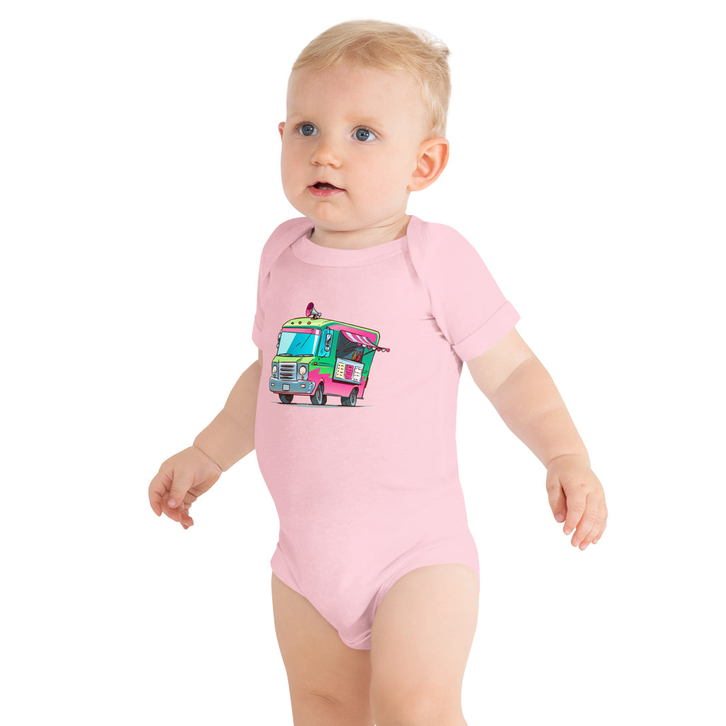 Ice Cream Truck Baby Onesie - Food Truck Art Baby Bodysuit - Sweet Gift for Newborns and Infants