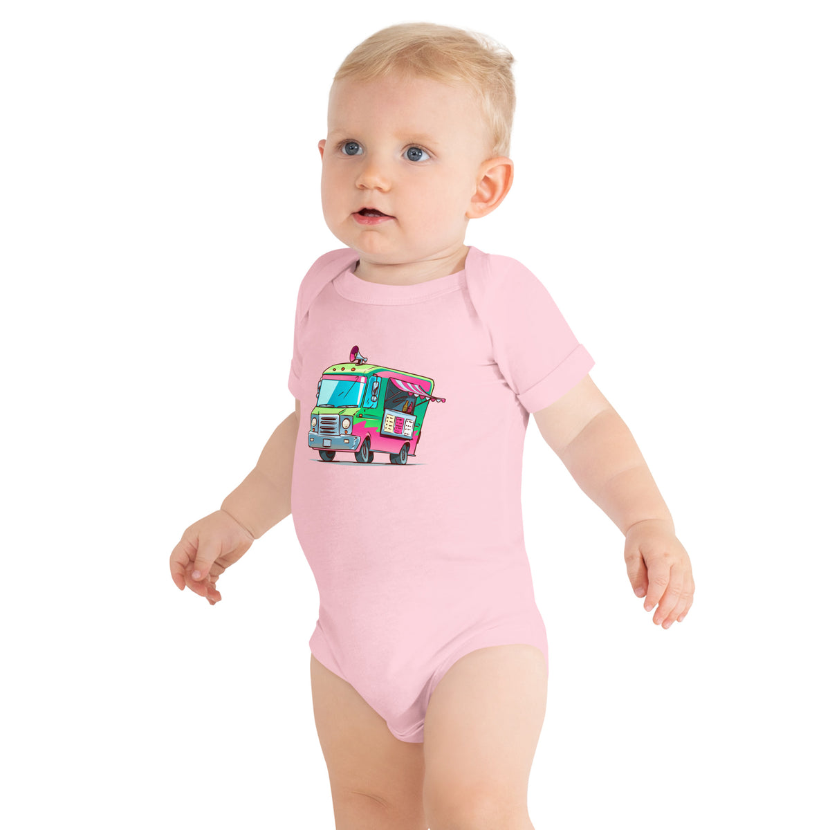 Ice Cream Truck Baby Onesie - Food Truck Art Baby Bodysuit - Sweet Gift for Newborns and Infants