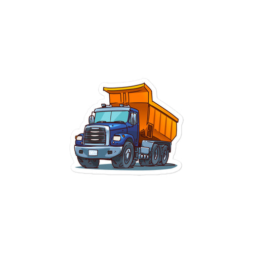 Dump Truck Small Vinyl Sticker 