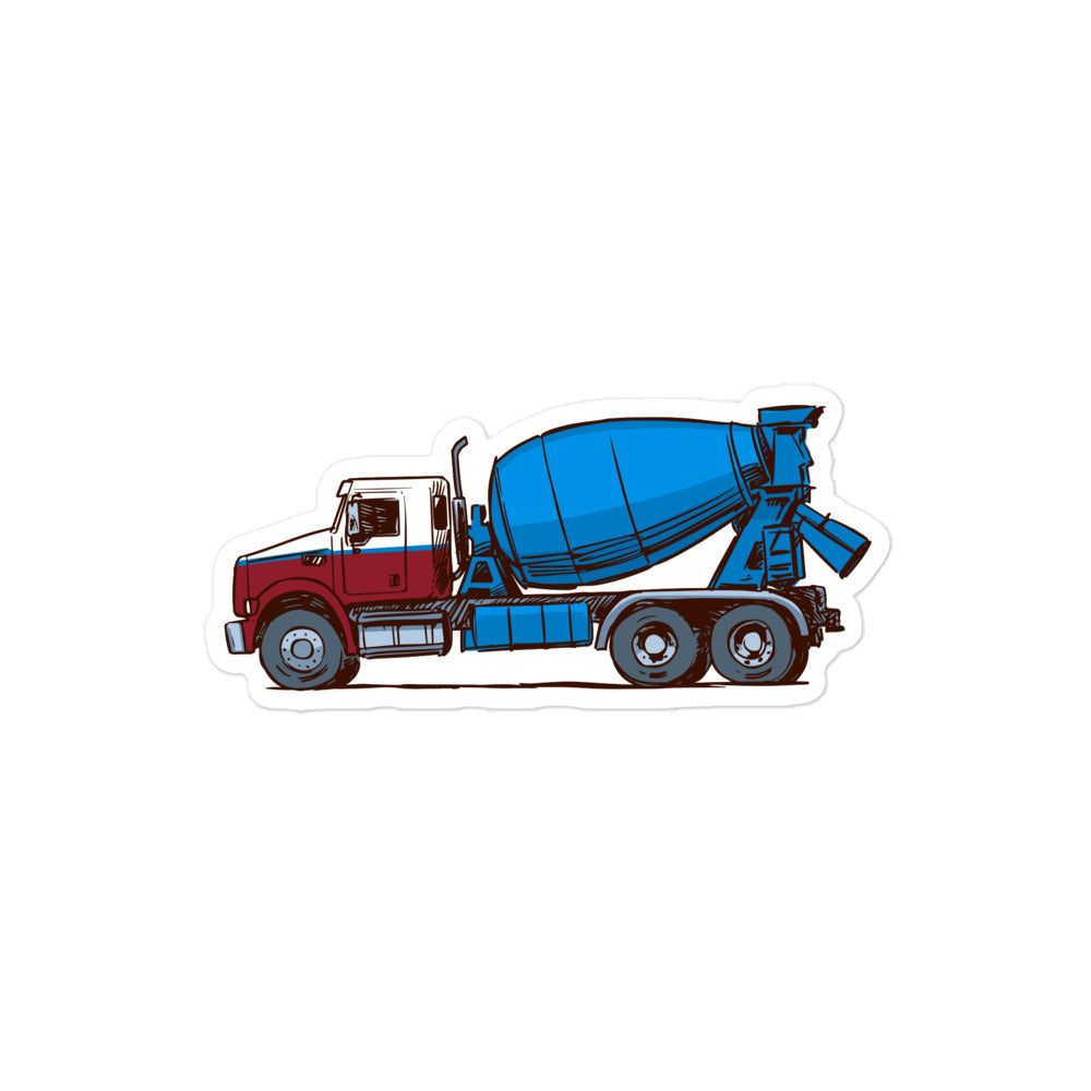 Concrete Mixer Truck Vinyl Sticker Decal