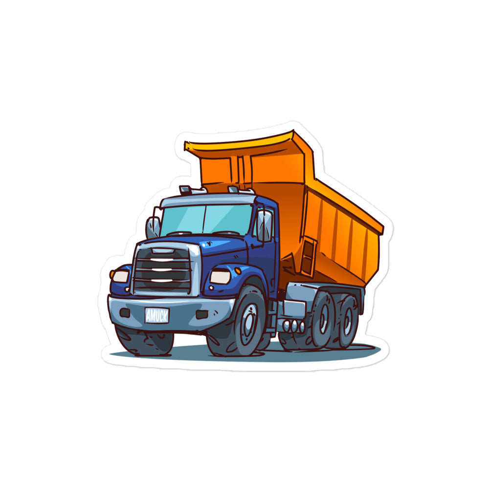 Dump Truck Vinyl Sticker 