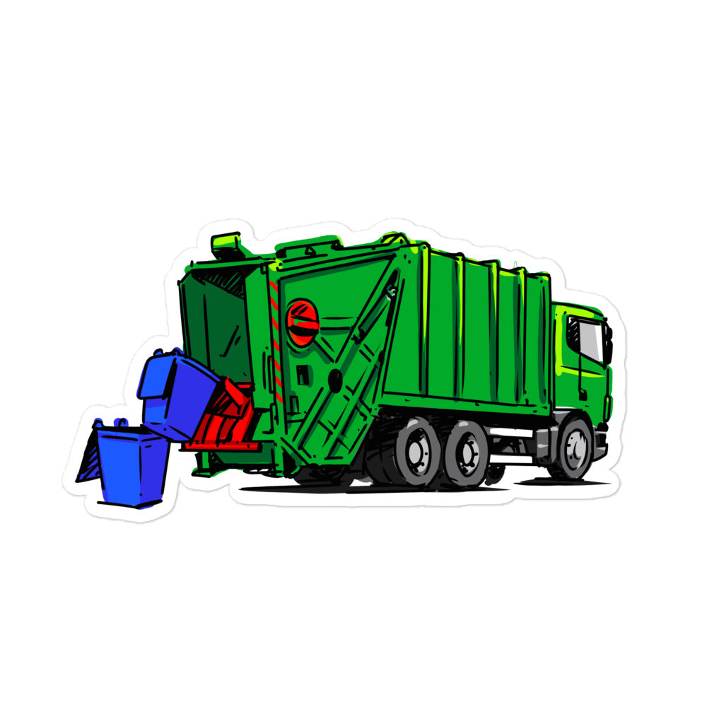 Recycling garbage truck vinyl sticker