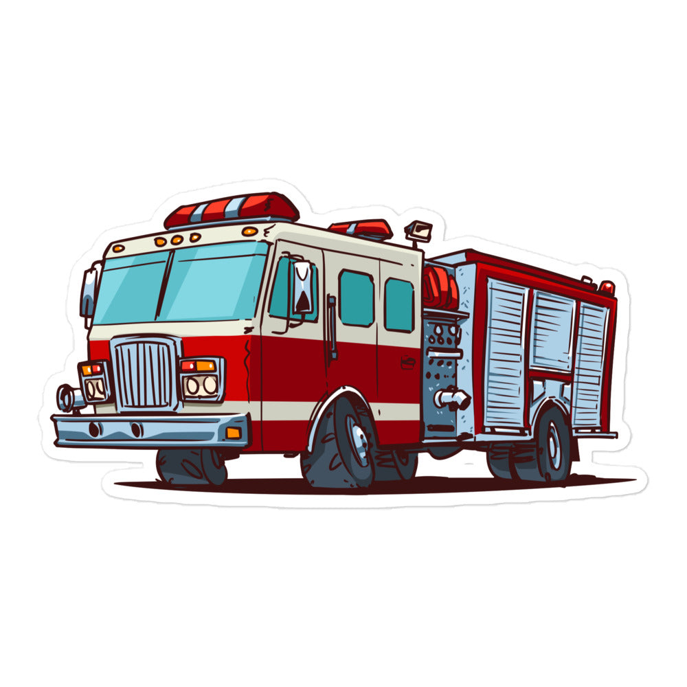 Fire Truck Vinyl Sticker Decal
