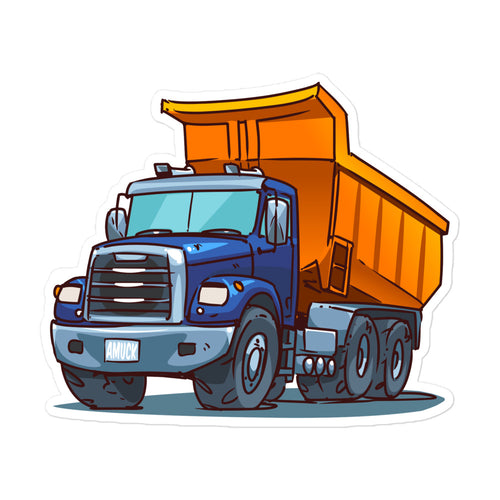 Dump Truck Large Vinyl Sticker 