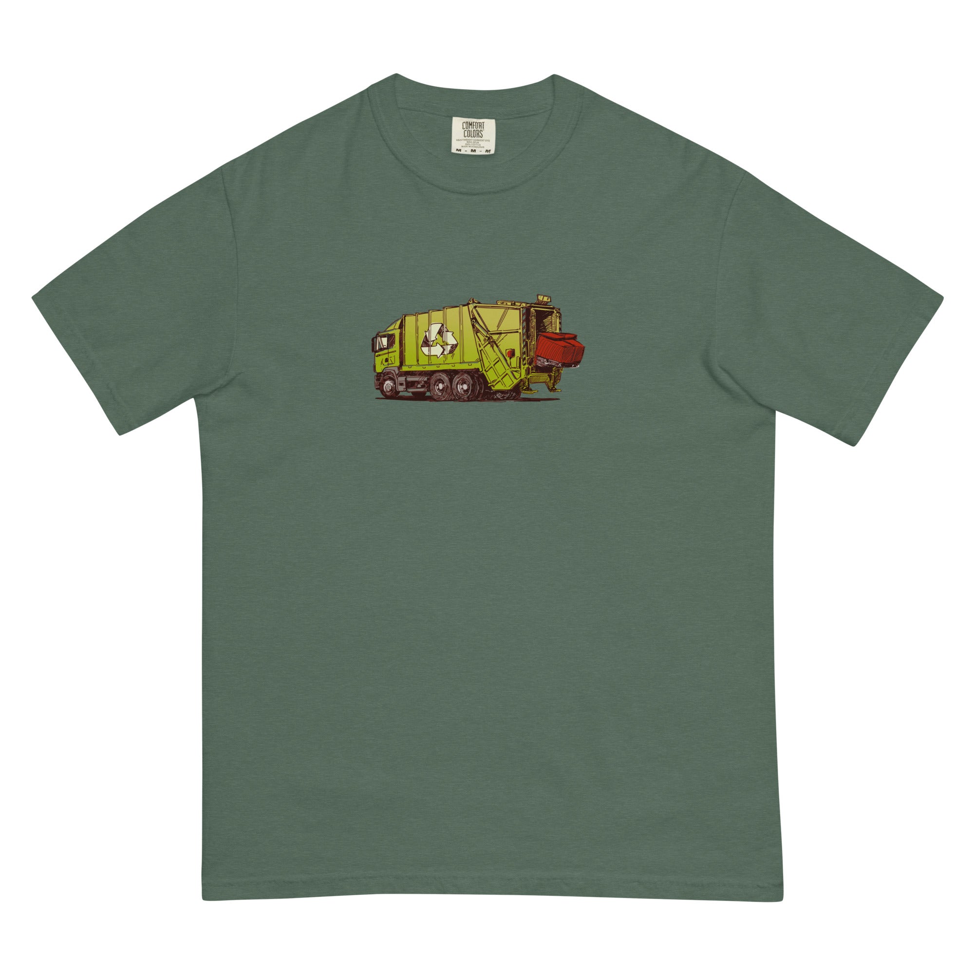 Recycling Garbage Truck T-Shirt Blue Spruce