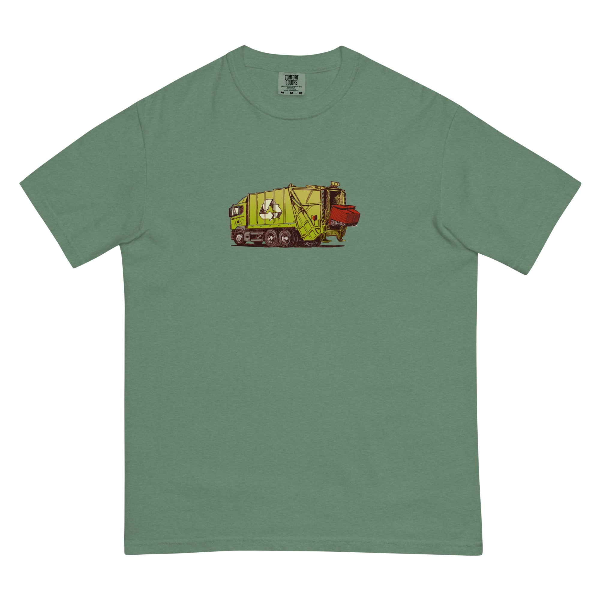 Recycling Garbage Truck T-Shirt Light Green