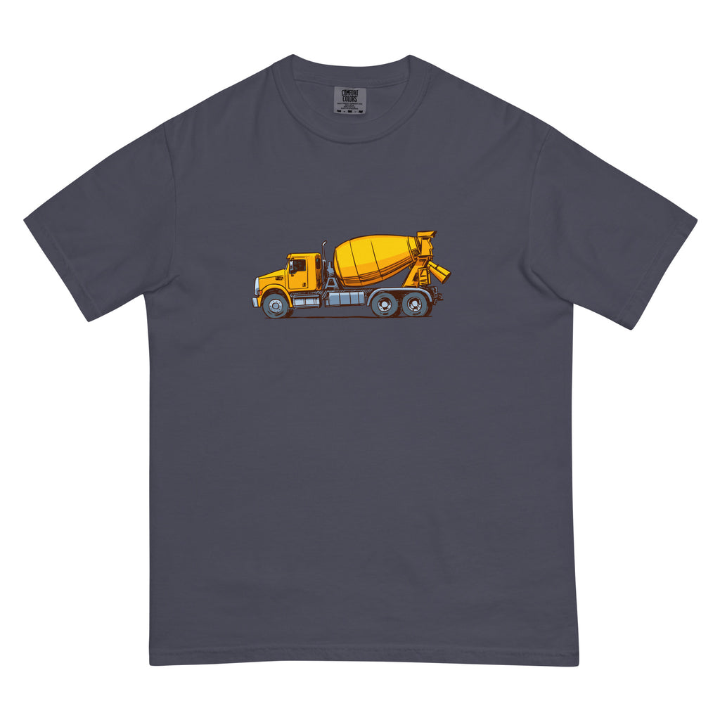 concrete cement mixer t-shirt navy
