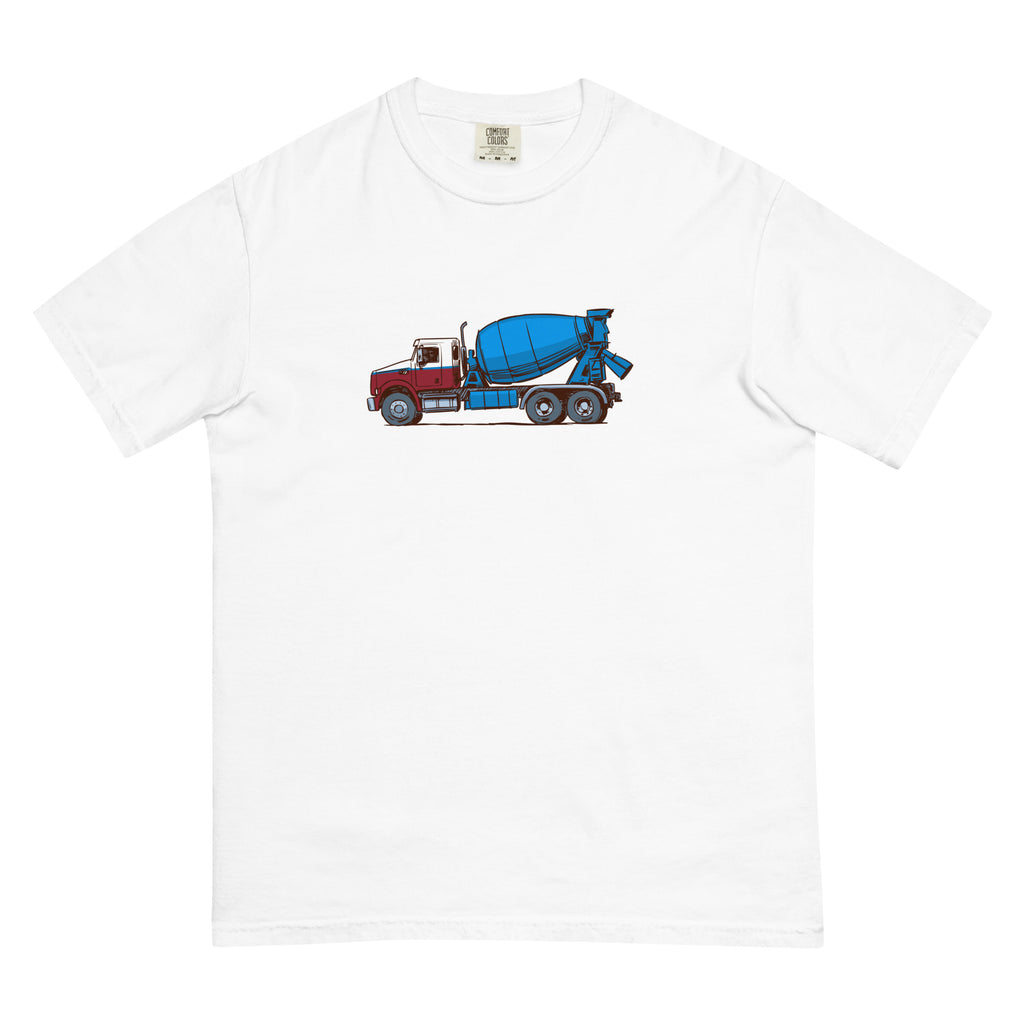 Concrete Cement Mixer Truck T-shirt White