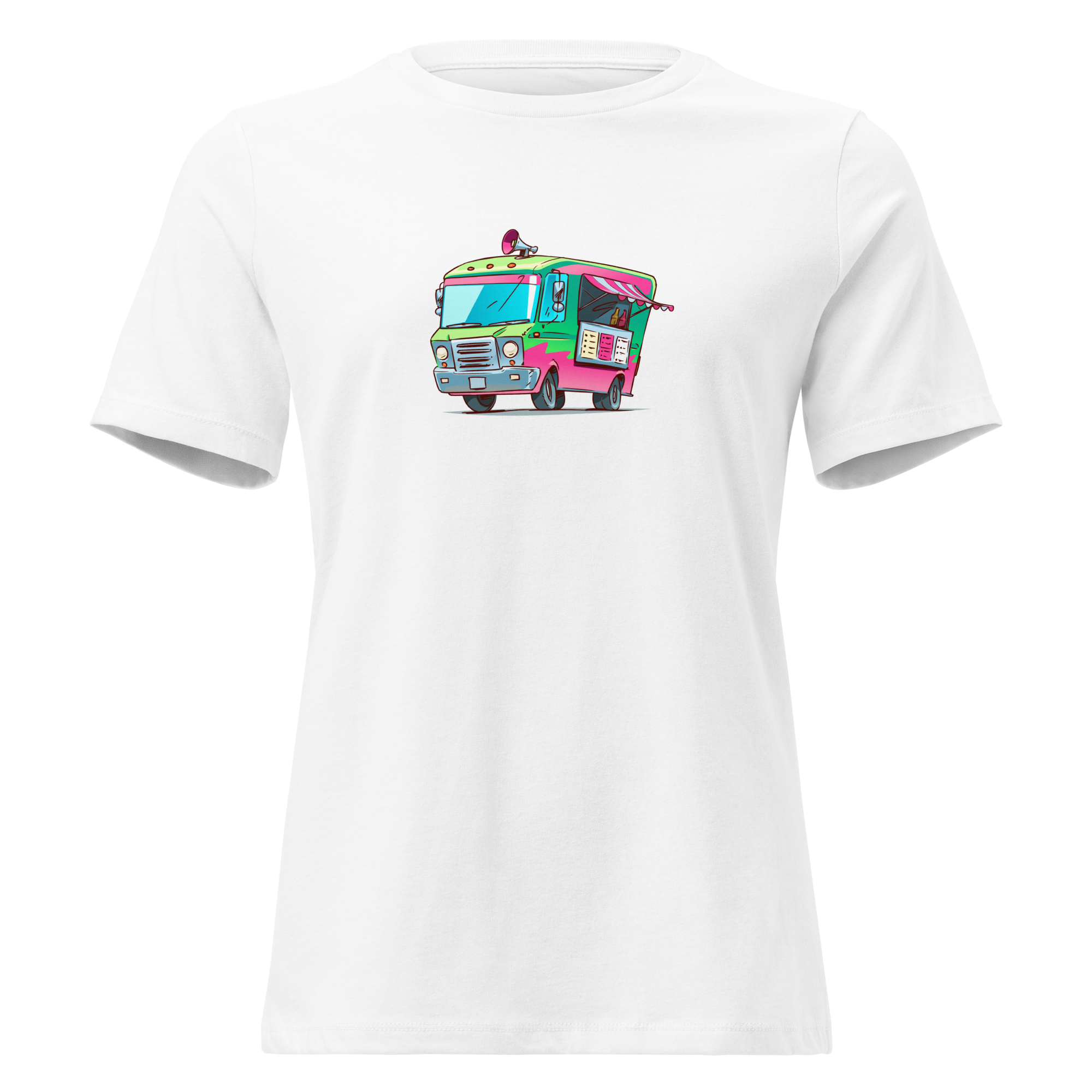 Ice Cream Truck on Women's Relaxed T-Shirt